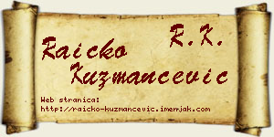 Raičko Kuzmančević vizit kartica